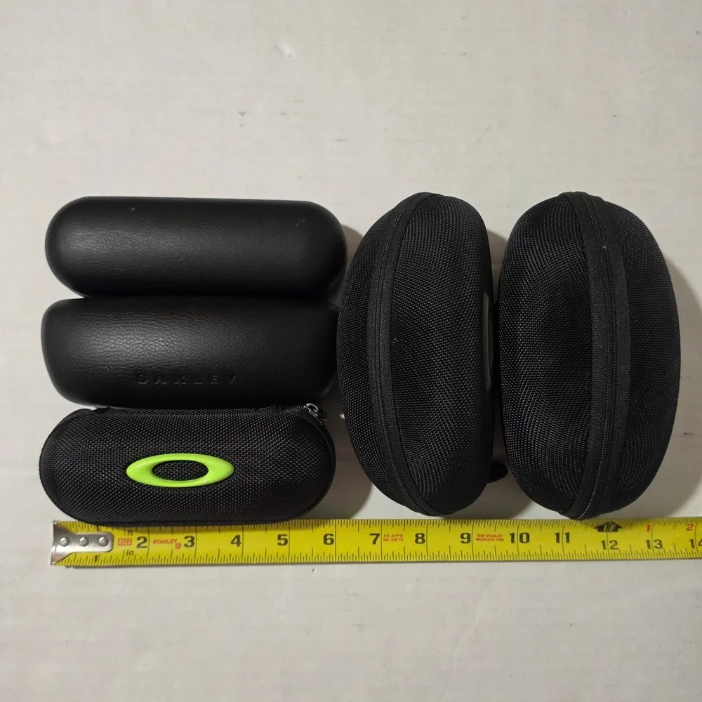 Oakley Sunglass Case Bundle Lot 5 Cases Zipper Clamshell Black 1 Lens